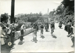 FOTOGRAFIA ORIGINALE TOUR DE FRANCE TAPPA MARSEILLE MONACO MIRANDO VAN EST MOLINERIS COL D'EZE NICE ANNO 1953 CICLISMO - Ciclismo