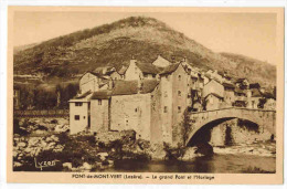 PONT DE MONT VERT : " Le Grand Pont Et L' Horloge " - Cliché CDMLC - Le Pont De Montvert