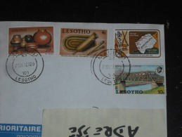 LETTRE LESOTHO AVEC YT 264 386 404 ET 394 - POTERIE VANNERIE PONT - GUERRE DES FUSILS CARTE BASUTOLAND - - Lesotho (1966-...)