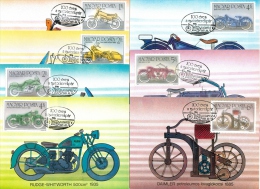 HUNGARY-1985. Maximum Card Cpl.Set - Motorcycles Mi:3798-3804. - Maximum Cards & Covers