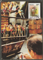 Macau Professions Typiques Vendeur De Poupées De Farine Carte Maximum 1991 Macao Professions Flour Dolls Seller Maxicard - Maximum Cards