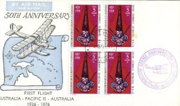 (968) New Hebrides - First Flight From Australia To Pacific Islands Special Cover (see Front And Back) - Lettres & Documents