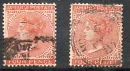 Jamaica 1883 - 3d Red-orange SG22 GU Cat £22 SG2018 Empire - MUST See Scan Below & Description - Jamaica (...-1961)