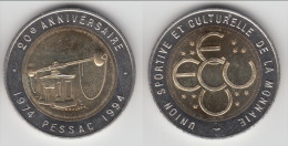 ** 2 ECU DE PESSAC BIMETALLIQUE - 20ème ANNIVERSAIRE 1974-1994 - PRECURSEUR EURO - EURO DES VILLES ** ACHAT IMMEDIAT !!! - Euros Des Villes