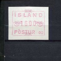 240407100 IJSLAND   POSTFRIS MINT NEVER HINGED POSTFRISCH EINWANDFREI ATM MICHEL 1.1 B FACIALE 1600 - Vignettes D'affranchissement (Frama)