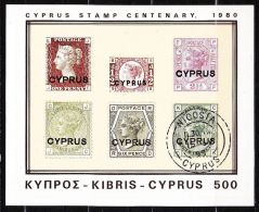 CYPRUS 1980 Cypus Stamp Centenary Block  Vl. B 11 - Gebraucht