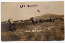 METZ - CARTE PHOTO Du 14 JULLET 1919 - 28° DRAGONS - ARMEE / MILITAIRES / MILITARIA - Metz Campagne