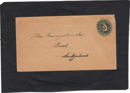 USA Entier Postal Enveloppe New York CR Pour Basel Suisse - ...-1900