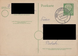 GERMANY. POSTAL STATIONARY. LANDSTUHL 1956 - Postkarten - Gebraucht