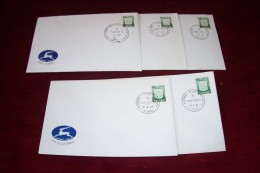 5 PETITE ENVELOPES  D'ISRAEL  AVEC DATE DIFFERENJTE - Lettres & Documents