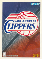 Basket NBA (1995) Fleer Card Terms, LOS ANGELES CLIPPERS, N° 249, Recto-Verso, Trading Cards - 1990-1999