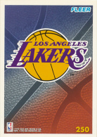 Basket NBA (1995) Fleer Card Terms, LOS ANGELES LAKERS, N° 250, Recto-Verso, Trading Cards - 1990-1999