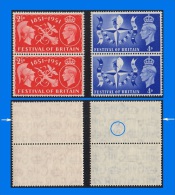 GB 1951-0001, Festival Of Britain, Complete Pair Set, MNH - Unused Stamps