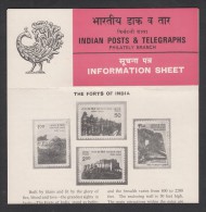 INDIA,1984 ,FORTS OF INDIA,  FOLDER - Lettres & Documents