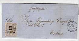 1079 Carta Entera Vitoria 1872 Alegoria - Lettres & Documents