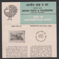 INDIA, 1985, Fergusson College Centenary,  Folder - Briefe U. Dokumente