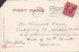 United States PPC Washington,s Mansion Mt. Vernon Va. Sent 1906 S/S "United States" Scandinavian American Line (2 Scans) - Briefe U. Dokumente