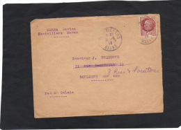 Lettre Yvert  517 Pétain Cachet Hautvillers Marne 8/5/ 1944 - 1941-42 Pétain