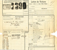 BRABANT WALLON - Lettre De Voiture Cachet De Gare FAUQUEZ 1924 Vers ESSCHEN  --- UU769 - Altri & Non Classificati