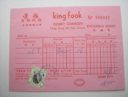 HONGKONG,  Stamp Duty - Briefe U. Dokumente