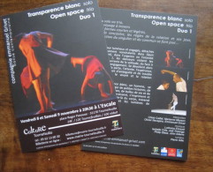 Carte : Compagnie Émmanuel Grivet (Transparence Blanc/Open Space/Duo 1) Tournefeuille - Tanz