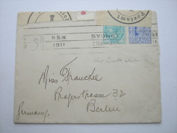 1911, Cover To Germany With Postoffice Label - Lettres & Documents