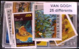 VAN GOGH Lot De 25 Timbres Tous Differents. Satisfaction Assurée - Impressionismus