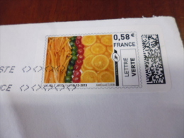 FRANCE ENVELOPPE ENTIERE MON TIMBRE EN LIGNE  FRUITS - Other & Unclassified