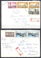 BELGIQUE  LOT De 2  Lettres RECOMMANDEES De HERSTAL Pour PONTOISE   1972 Et 1974 7 Affranchie Avec 3 Et 4 Timbres - Cartas & Documentos