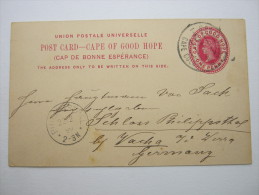 1899,postal Stationary To Germany  With Picture, Long Message On Back - Kaap De Goede Hoop (1853-1904)