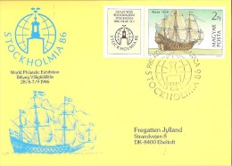 SWEDEN   #  POSTCARD STOCKHOLM 86 WITH STAMPS FROM HUNGARY - Entiers Postaux