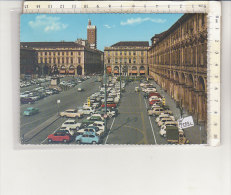PO2529C# TORINO - PIAZZA SAN CARLO - AUTO OLD CARS FIAT 600 - ALFA ROMEO - AUTOCARRO APE PIAGGIO  - BENZINA ENI   No VG - Places & Squares
