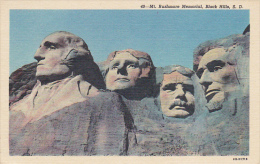 Mount Rushmore Memorial Black Hills South Dakota 1946 Curteich - Mount Rushmore