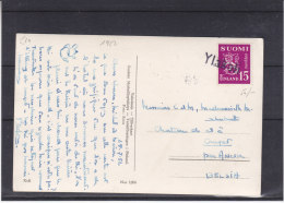 Finlande - Carte Postale De 1952  - Avec Griffe Ylaboli  ?? - Expédié Vers La Belgique - Lettres & Documents