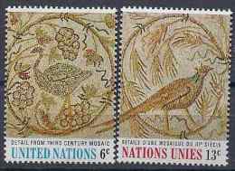 1969 NATIONS UNIES 195-96**  Mosaîque En Tunisie - Unused Stamps