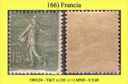 Francia-166 - 1903 - Y&T: N. 130 (++) MNH -  Dal III Al V Sottotipo - Privo Di Difetti Occulti. - Unused Stamps