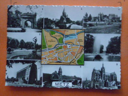 V09-56-moselle-metz--multivues-plan- 8 Vues--carte Photo--voir Le Dos - Metz Campagne