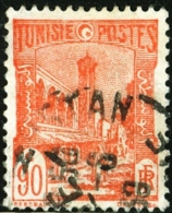 TUNISIA, FRENCH PROTECTORATE, MOSCHEA TUNISI, 1928, FRANCOBOLLO USATO, Mi 136, Scott 95, YT 136 - Oblitérés