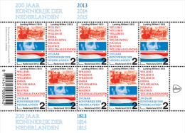 Nederland  2013  200 JAAR KONINKRIJK   VEL/SHEETLET  POSTFRIS/MNH - Ongebruikt