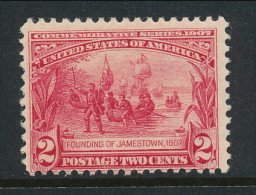 USA 1907 Scott 329. Jamestwon Exposition Issue, 2 C Carmine MNH** - Unused Stamps