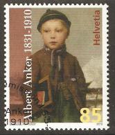 2010 Zu 1353 / Mi 2155 / YT Art Albert Anker Peintre Obl. 1er Jour - Gebruikt