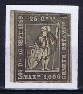 Switserland: Stempelmarken/Timbre Fiscal Geneve Has A Fold - Revenue Stamps