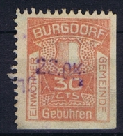 Switserland: Stempelmarken/Timbre Fiscal  Bergdorf Gebühren - Revenue Stamps