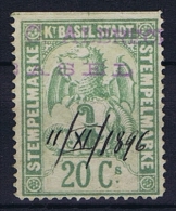 Switserland: Stempelmarken/Timbre Fiscal Canton Basel - Revenue Stamps