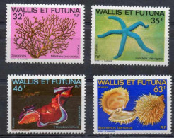 Wallis Et Futuna : Faune Marine : Milithea Ocracea, Linckia Laevigata, Spondylus Barbatus, Hexabranchus Sanguineus - - Neufs