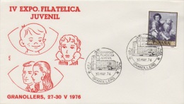 SPAIN. POSTMARK JUNIOR PHILATELIC EXHIBITION. GRANOLLERS (BARCELONA) 1976 - Macchine Per Obliterare (EMA)