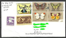 USA Cover With Several Stamps Butterfly Schmetterlinge Etc  To ESTONIA Estland Estonie 2013 - 2011-...
