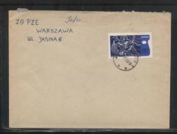 POLAND 1970 LETTER SULEJOWEK TO WARSAW SINGLE FRANKING 60 GR OLYMPIC ACADEMY - Lettres & Documents