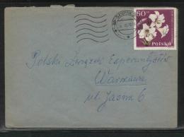 POLAND 1970 LETTER SLUPSK 2 TO WARSAW SINGLE FRANKING 1964 60GR FLOWER LILY - Lettres & Documents