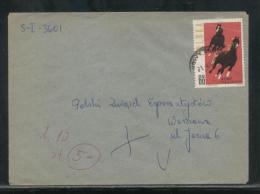 POLAND 1970 LETTER NOWY SACZ TO WARSAW SINGLE FRANKING 1963 60GR HORSE - Lettres & Documents